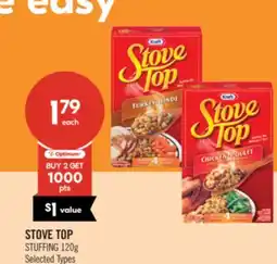 Shoppers Drug Mart STOVE TOP STUFFING 120g offer