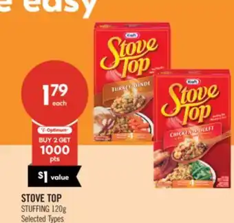 Shoppers Drug Mart STOVE TOP STUFFING 120g offer