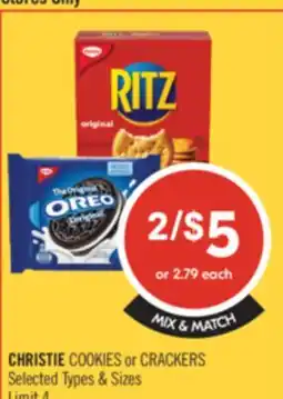 Shoppers Drug Mart CHRISTIE COOKIES or CRACKERS offer