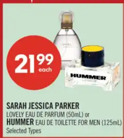 Shoppers Drug Mart SARAH JESSICA PARKER LOVELY EAU DE PARFUM (50mL) or HUMMER EAU DE TOILETTE FOR MEN (125mL) offer