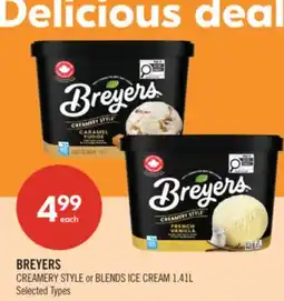 Shoppers Drug Mart BREYERS CREAMERY STYLE or BLENDS ICE CREAM offer