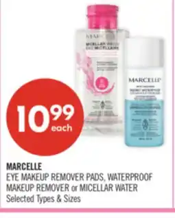 Shoppers Drug Mart MARCELLE EYE MAKEUP REMOVER PADS, WATERPROOF MAKEUP REMOVER or MICELLAR WATER offer