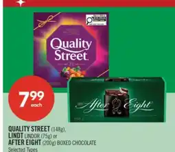Shoppers Drug Mart QUALITY STREET (148g), LINDT LINDOR (75g) or AFTER EIGHT (200g) BOXED CHOCOLATE offer