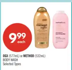 Shoppers Drug Mart OGX (577ml) or METHOD (532ml) BODY WASH offer