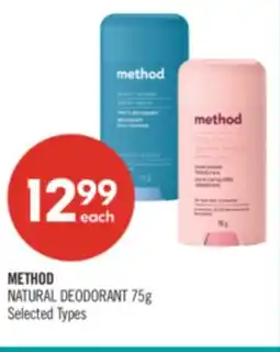 Shoppers Drug Mart METHOD NATURAL DEODORANT offer