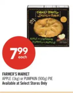 Shoppers Drug Mart FARMER'S MARKET APPLE (1kg) or PUMPKIN (900g) PIE offer