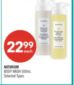 Shoppers Drug Mart NATURIUM BODY WASH 500mL offer
