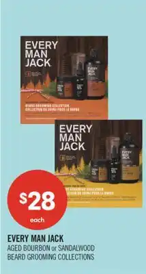 Shoppers Drug Mart EVERY MAN JACK AGED BOURBON or SANDALWOOD BEARD GROOMING COLLECTIONS offer
