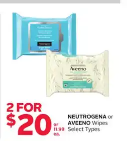 Rexall NEUTROGENA or AVEENO Wipes offer
