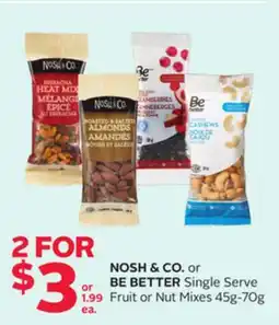 Rexall NOSH & CO. or BE BETTER Single Serve Fruit or Nut Mixes offer