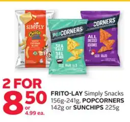 Rexall FRITO-LAY Simply Snacks 156g-241g, POPCORNERS 142g or SUNCHIPS 225g offer