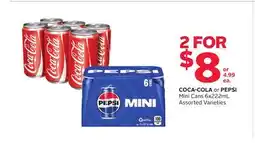 Rexall COCA-COLA or PEPSI Mini Cans offer