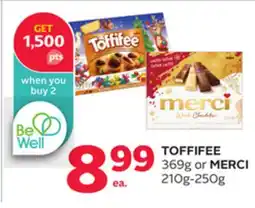 Rexall TOFFIFEE 369g or MERCI 210g-250g offer