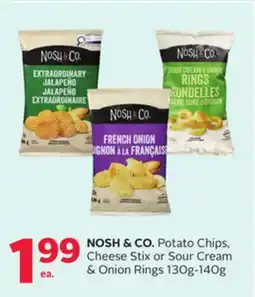 Rexall NOSH & CO. Potato Chips, Cheese Stix or Sour Cream & Onion Rings offer