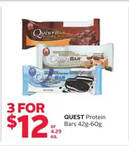 Rexall QUEST Protein Bars offer