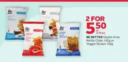 Rexall BE BETTER Gluten-Free Kettle Chips 142g or Veggie Straws 142g offer