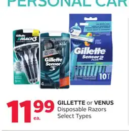 Rexall GILLETTE or VENUS Disposable Razors offer