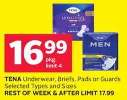 Rexall TENA Underwear, Briefs, Pads or Guards offer