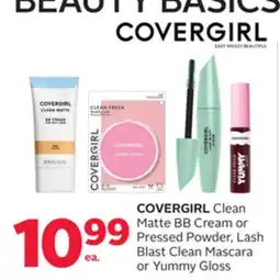 Rexall COVERGIRL Clean Matte BB Cream or Pressed Powder, Lash Blast Clean Mascara or Yummy Gloss offer