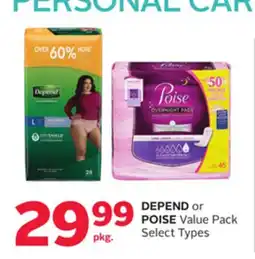 Rexall DEPEND or POISE Value Pack offer
