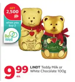 Rexall LINDT Teddy Milk or White Chocolate offer