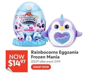 Toys R us Rainbocorns Eggzania Frozen Mania offer
