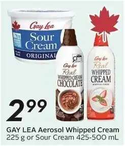 Sobeys Gay Lea Aerosol Whipped Cream or Sour Cream offer