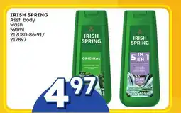 Rossy IRISH SPRING Asst. body wash offer