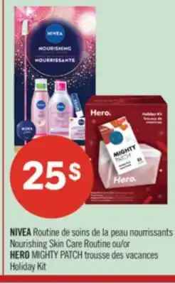 Pharmaprix NIVEA Nourishing Skin Care Routine or HERO MIGHTY PATCH Holiday Kit offer