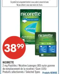 Pharmaprix NICORETTE 2 mg Nicotine (80) or Gum (105) offer