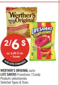 Pharmaprix WERTHER'S ORIGINAL or LIFE SAVERS Candy offer