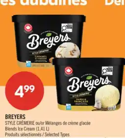 Pharmaprix BREYERS STYLE CRÈMERIE or Blends Ice Cream offer