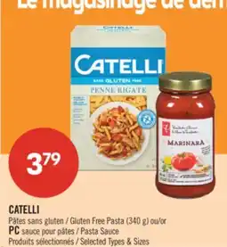 Pharmaprix CATELLI Gluten Free Pasta (340 g) or PC Pasta Sauce offer
