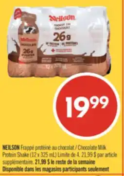 Pharmaprix NEILSON Chocolate Milk Protein Shake (12 x 325 mL) offer
