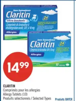 Pharmaprix CLARITIN Allergy Tablets offer