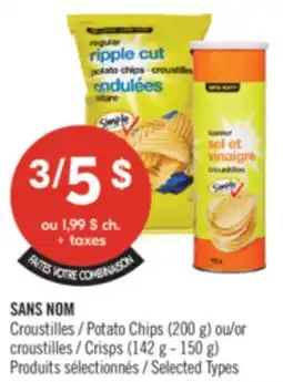 Pharmaprix NO NAME Potato Chips (200 g) or Crisps (142 g - 150 g) offer