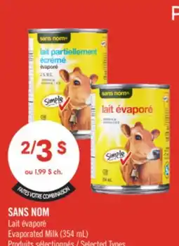 Pharmaprix NO NAME Evaporated Milk (354 mL) offer