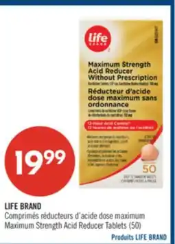 Pharmaprix LIFE BRAND Strength Acid Reducer Tablets offer