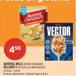 Pharmaprix GENERAL MILLS AVOINE CROQUANTE, KELLOGG'S VECTOR or MINI-WHEATS! Cereal offer