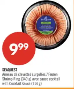 Pharmaprix SEAQUEST Frozen Shrimp Ring (340 g) with Cocktail Sauce (114 g) offer
