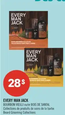 Pharmaprix EVERY MAN JACK BOURBON VIEILLI or BOIS DE SANTAL Beard Grooming Collections offer
