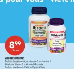 Pharmaprix WEBBER NATURALS Melatonin, Vitamin C or Vitamin D Products offer
