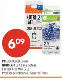 Pharmaprix PC BIOLOGIQUE or NUTRILAIT Lactose Free Milk (2 L) offer
