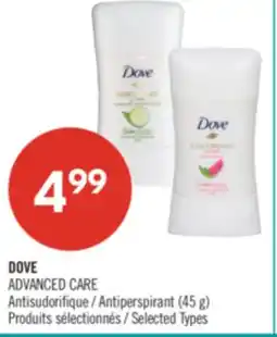 Pharmaprix DOVE ADVANCED CARE Antiperspirant (45 g) offer