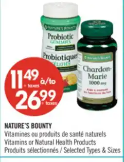 Pharmaprix NATURE'S BOUNTY Vitamins or Natural Health Products offer