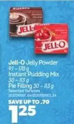 Real Canadian Superstore Jell-O Jelly Powder / Instant Pudding Mix / Pie Filling offer