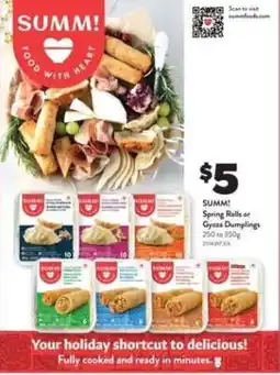 Real Canadian Superstore SUMM! SPRING ROLLS OR GYOZA DUMPLINGS offer