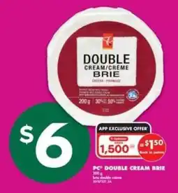 No Frills PC DOUBLE CREAM BRIE offer