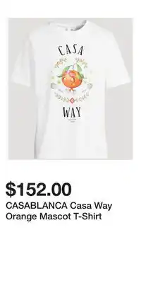 Holt Renfrew CASABLANCA Casa Way Orange Mascot T-Shirt offer
