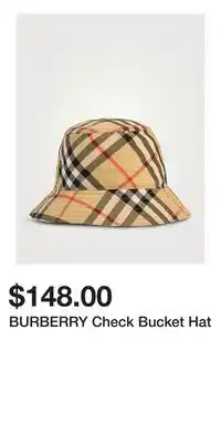 Holt Renfrew BURBERRY Check Bucket Hat offer